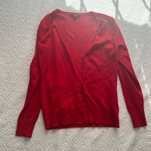 AAmilife Red Button Down Open Front Red Cardigan Size S(4) - Picture 1 of 9